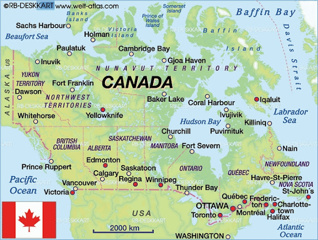 Mapas Del Mundo Mapa Politico Canada