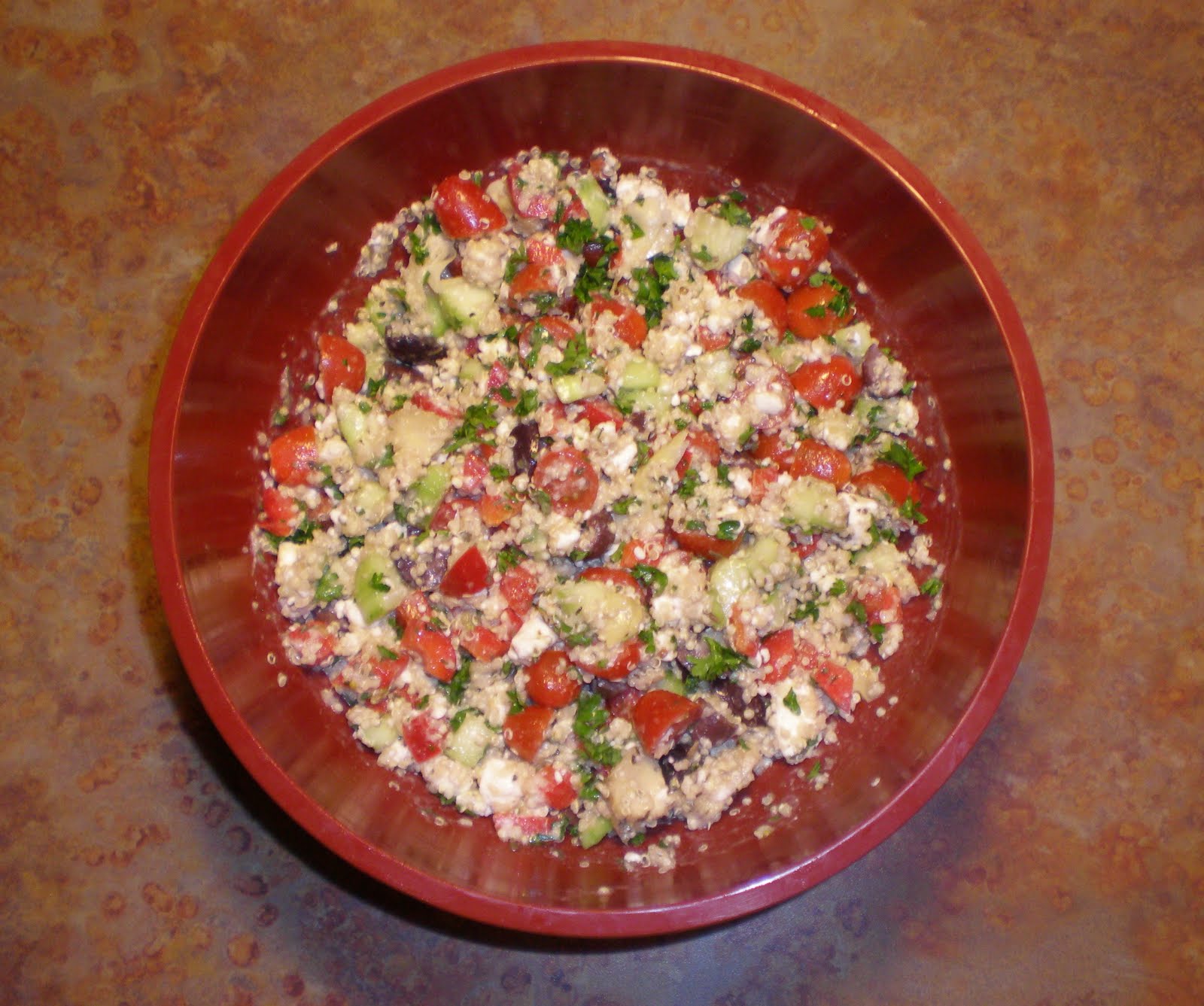Mommy Chicken Get Her to the Greek Quinoa Salad