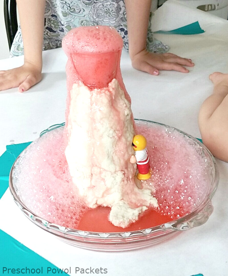 BIG News & Gender Reveal Volcano Science Experiment!! Preschool Powol
