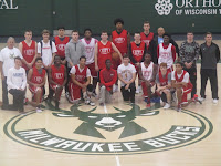Practice at the Bucks' facility
