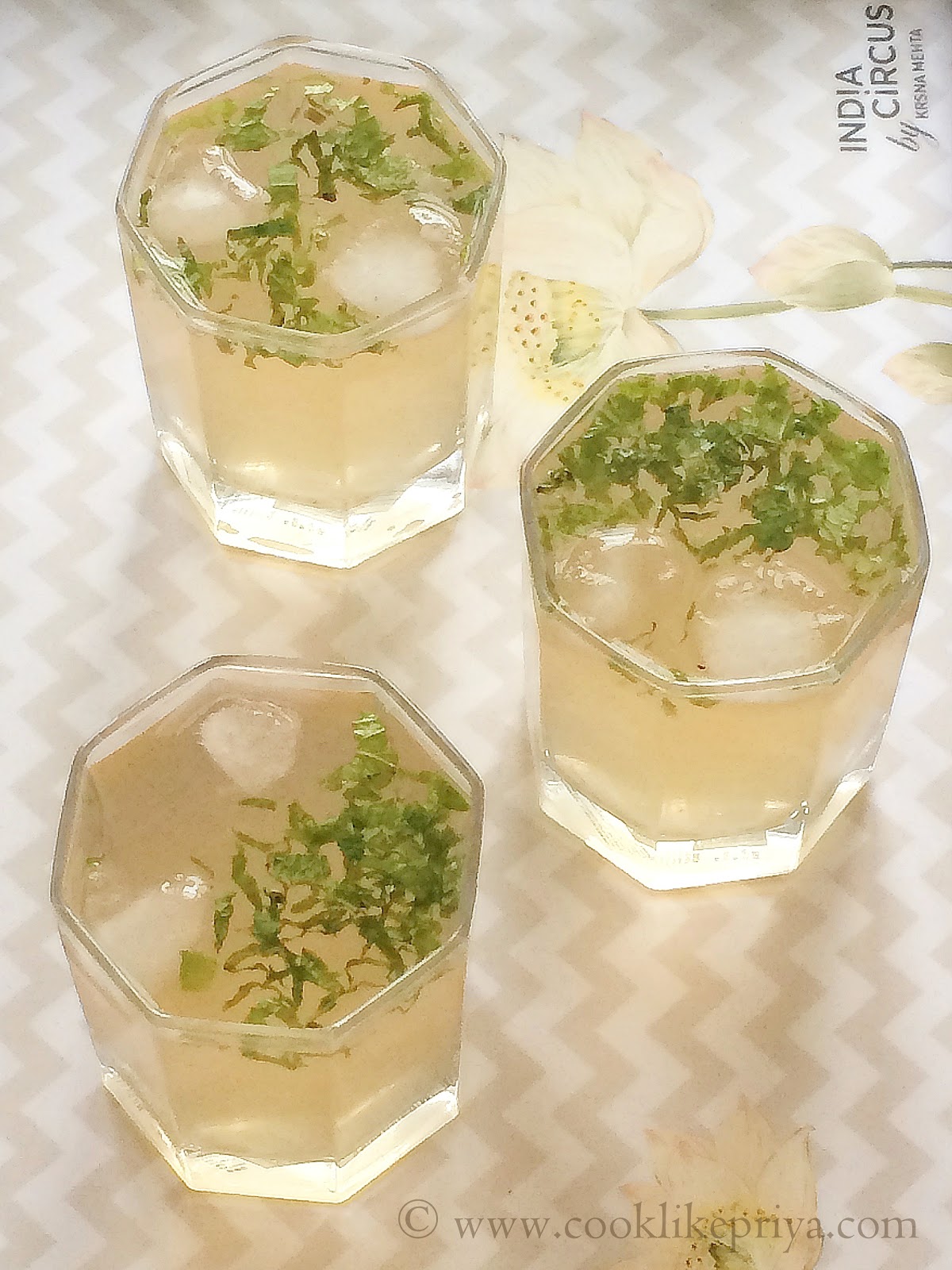 Cook like Priya Iced Lychee Green Tea Flavoured Green Tea Recipe