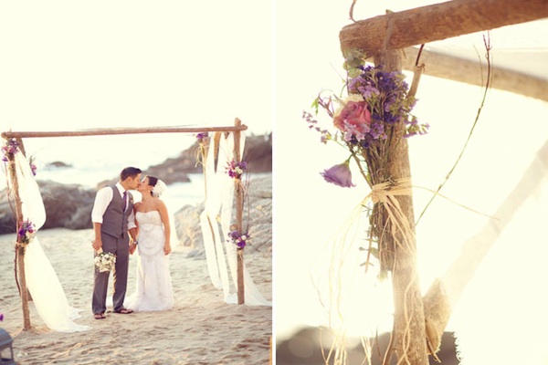 DIY Beach Altar Inspiration via Intimate Weddings