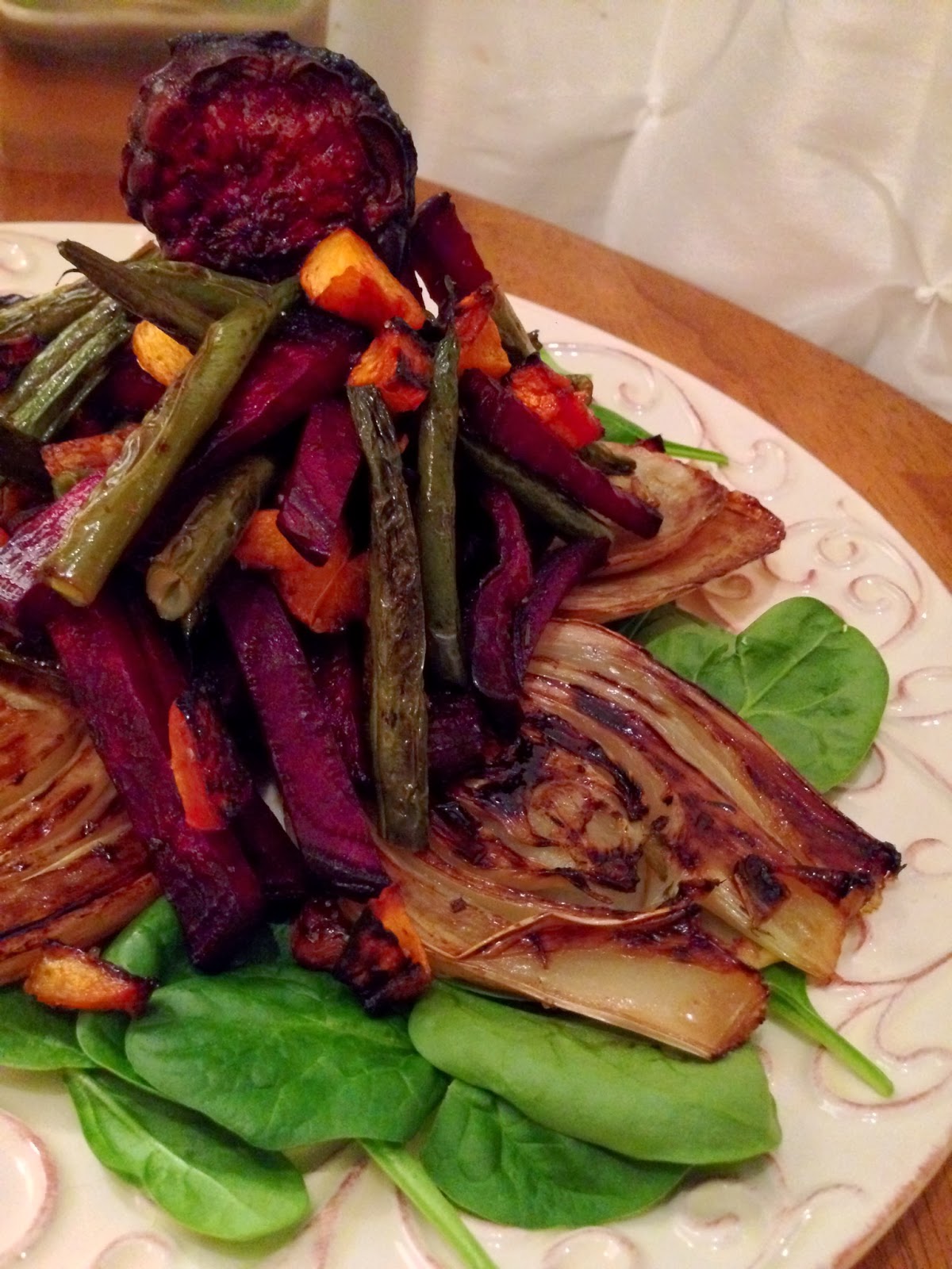 glutenfreehappytummy Balsamic Roasted Fennel and Beets w/ Blistered