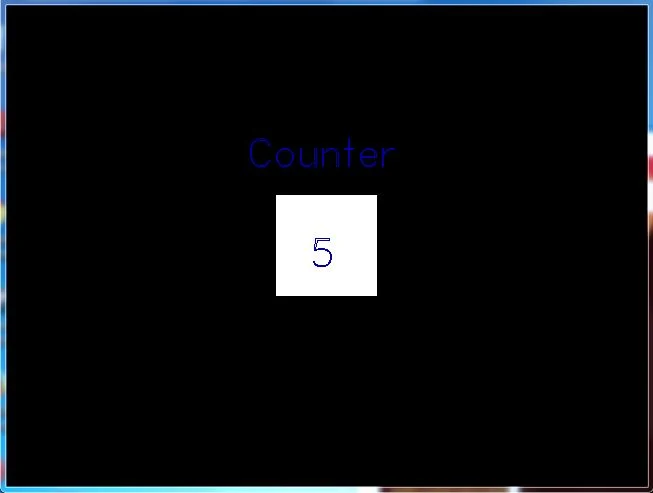 C graphics program to draw a digital counter