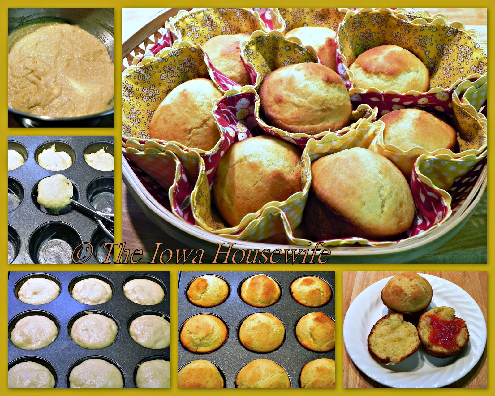 The Iowa Housewife Cornmeal Batter Rolls