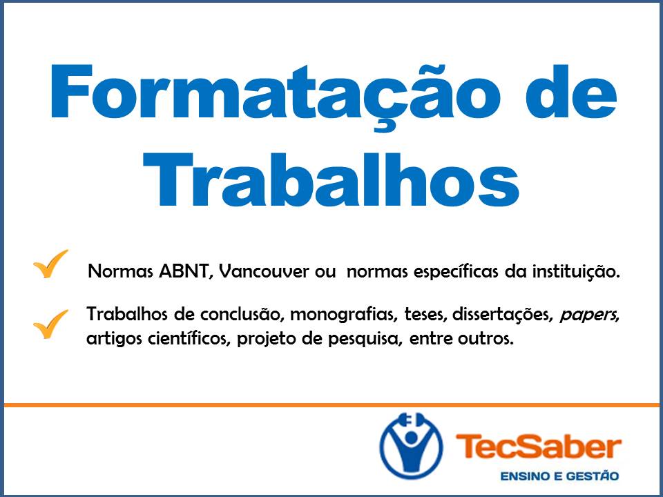 Formatação de trabalhos