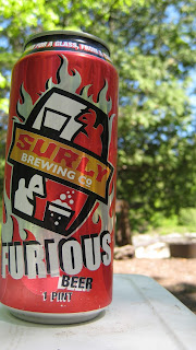 Drinking a Surly Furious IPA up in Northern Minnesota while camping and canoeing.