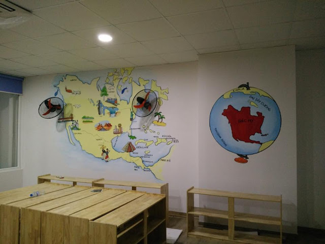 tranh tường tranh tường mầm non