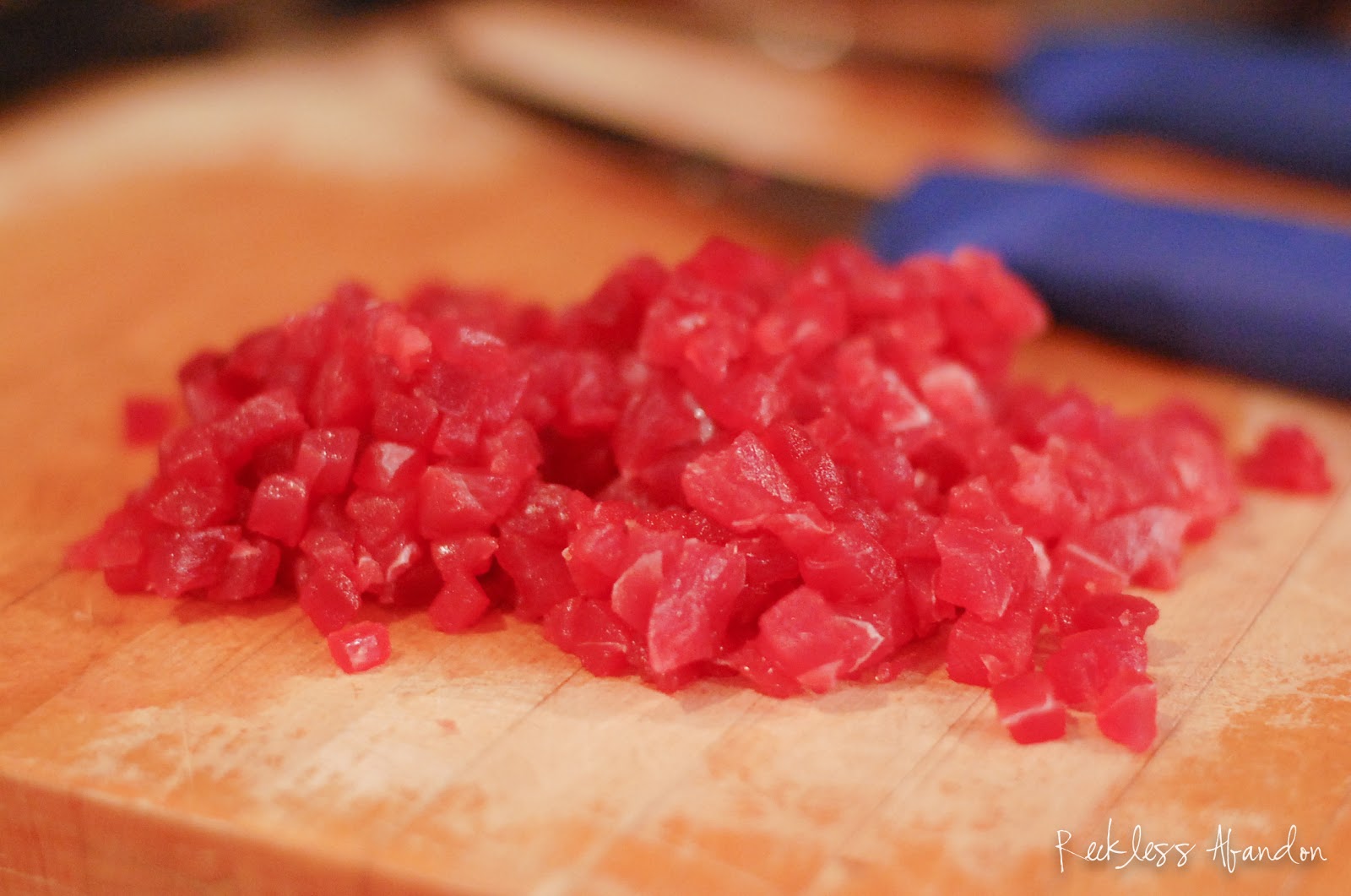 Reckless Abandon Tuna Tartare Bites