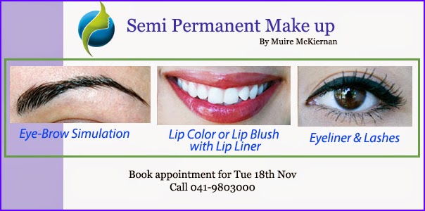 Semi-Permanent makeup for eyeliner or lash line, eyebrows, lip color and lip blush with lip liner