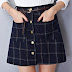Chloé Checkered Plaid Double Pocket A Line Skirt