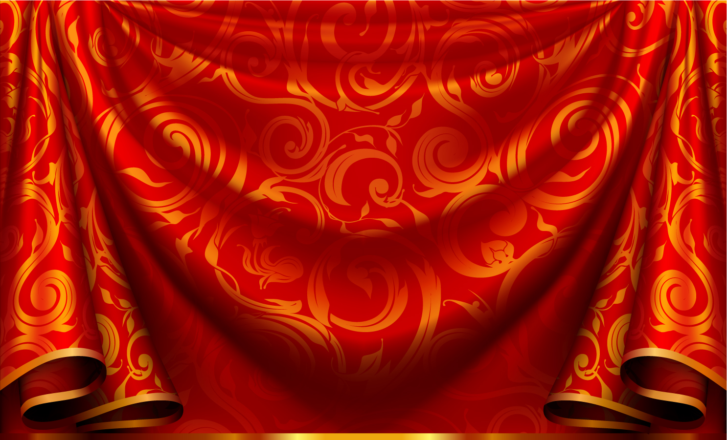 優雅なカーテンの背景 Elegant curtain background イラスト素材