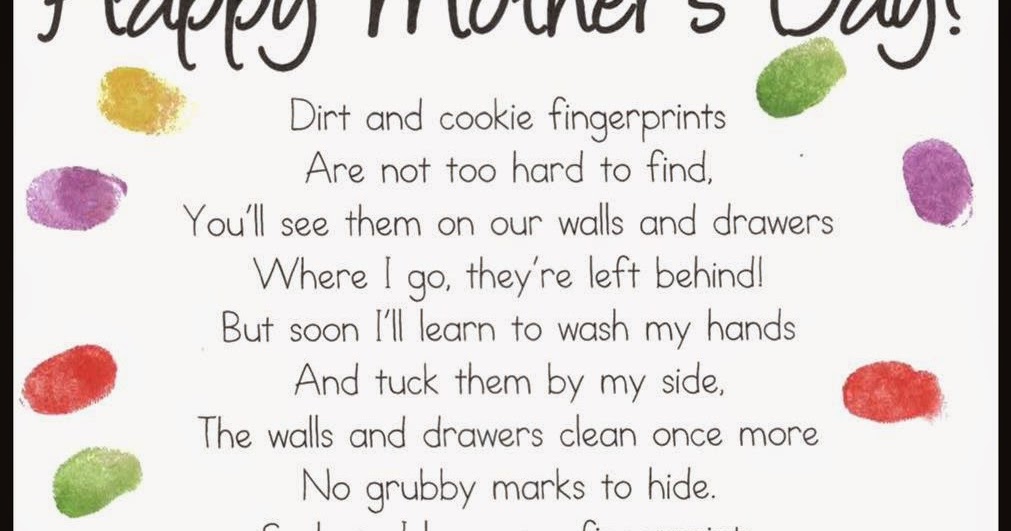 Classroom Freebies Too: Mother's Day Handprint Poem