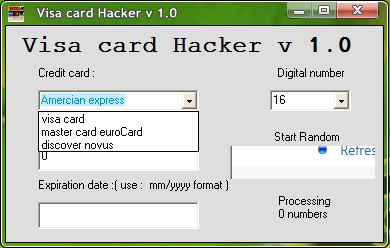 Visa Card Numbers Hacked