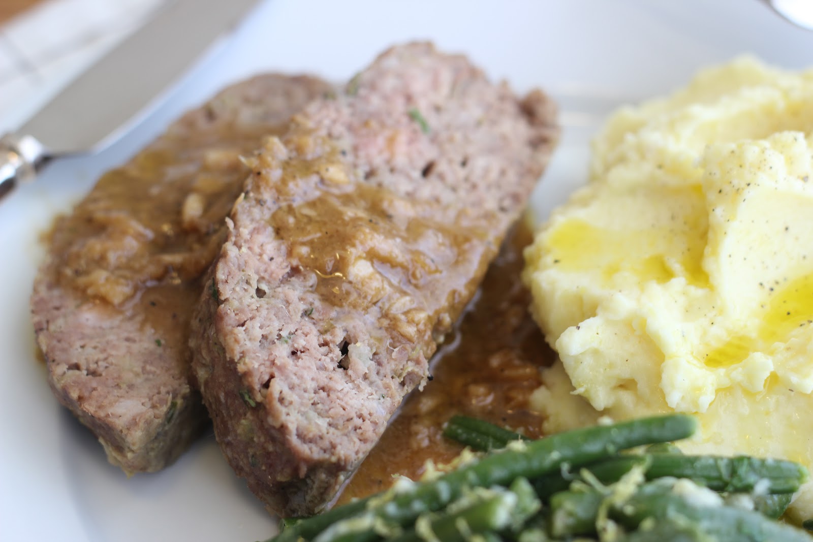 Jenny Steffens Hobick 1770 House Meatloaf & Green Beans Gremolata