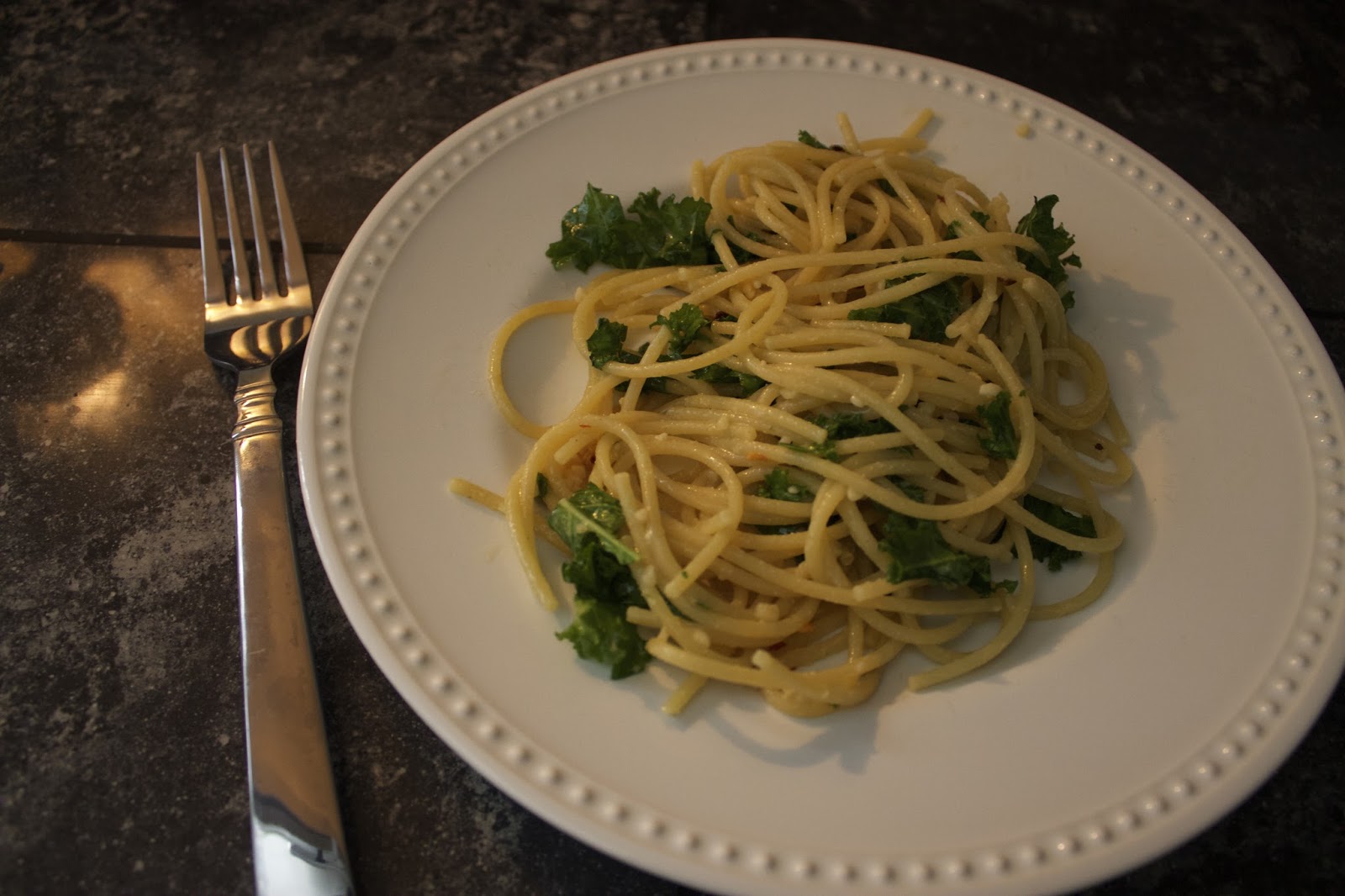 Garlic and Kale Spaghetti LookBrooke