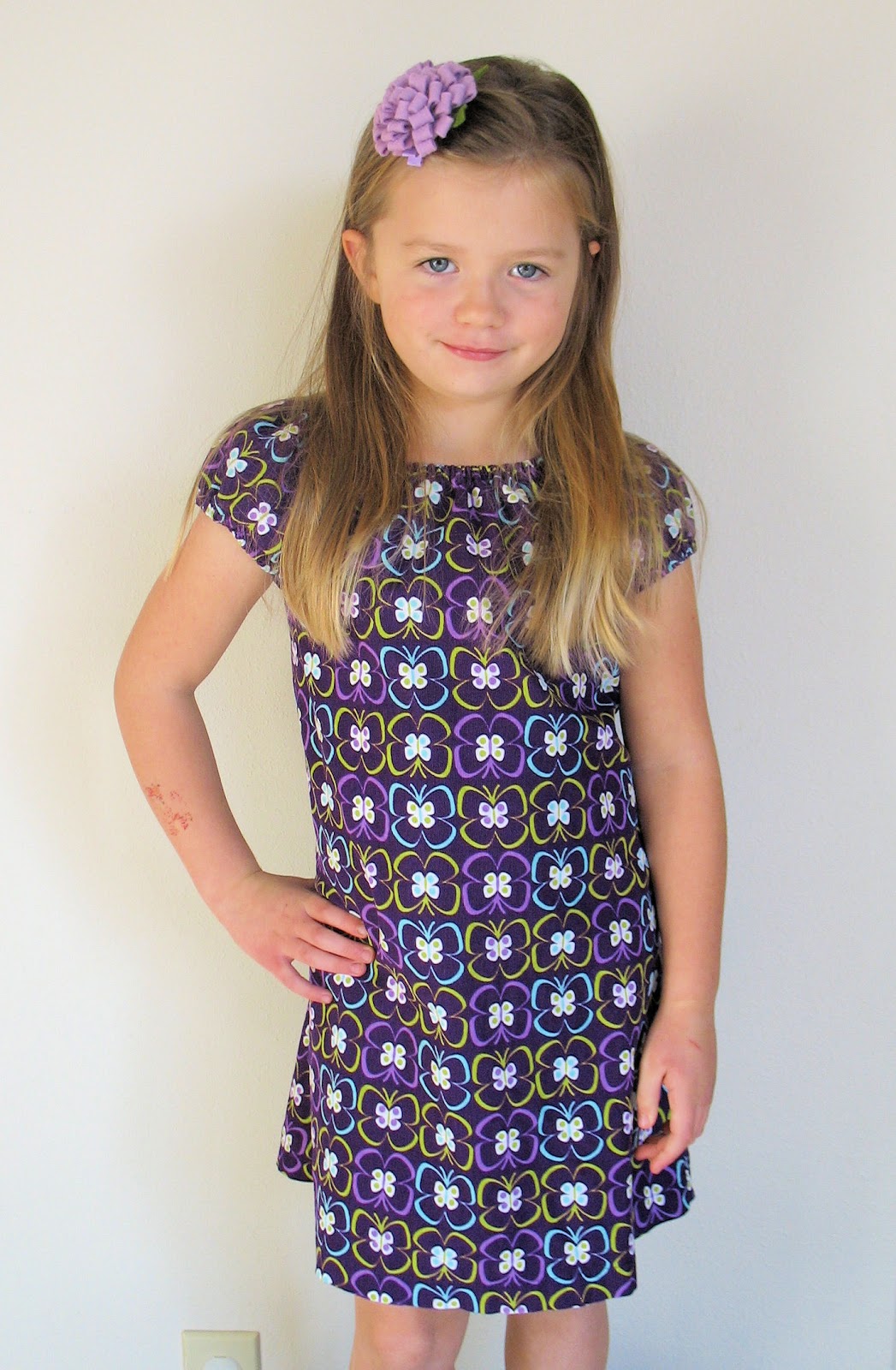 Heartland Happy Purple Peasant Dress