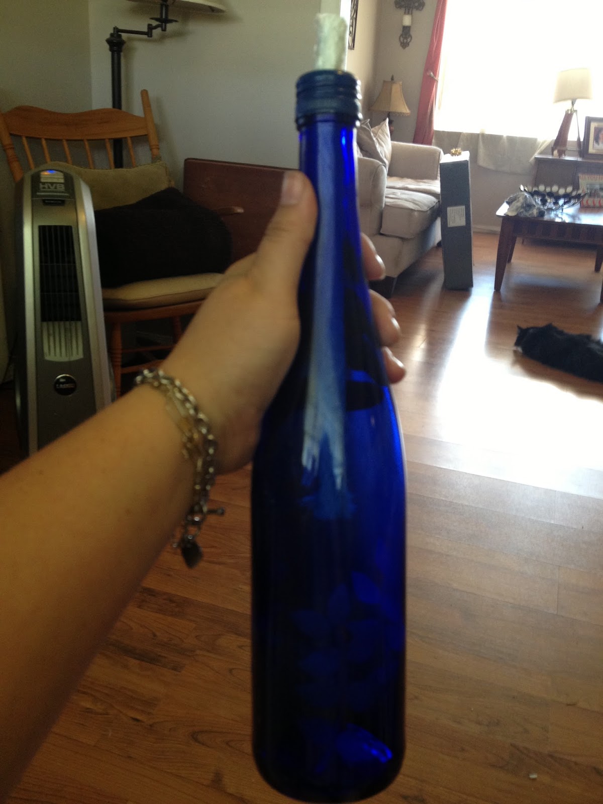 Monday Made It! Citronella Wine Bottle Torches Buzzing with Ms. B