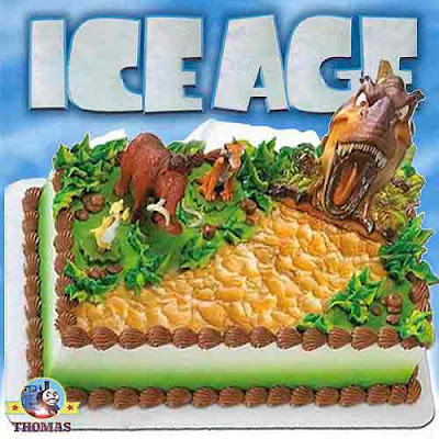 Ice Age 3 Dawn of the Dinosaurs cake topper set will generate a happy memory for your little ones