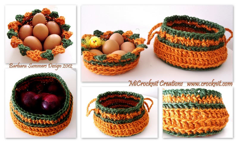 MICROCKNIT CREATIONS: EASTER CROCHET BASKETS