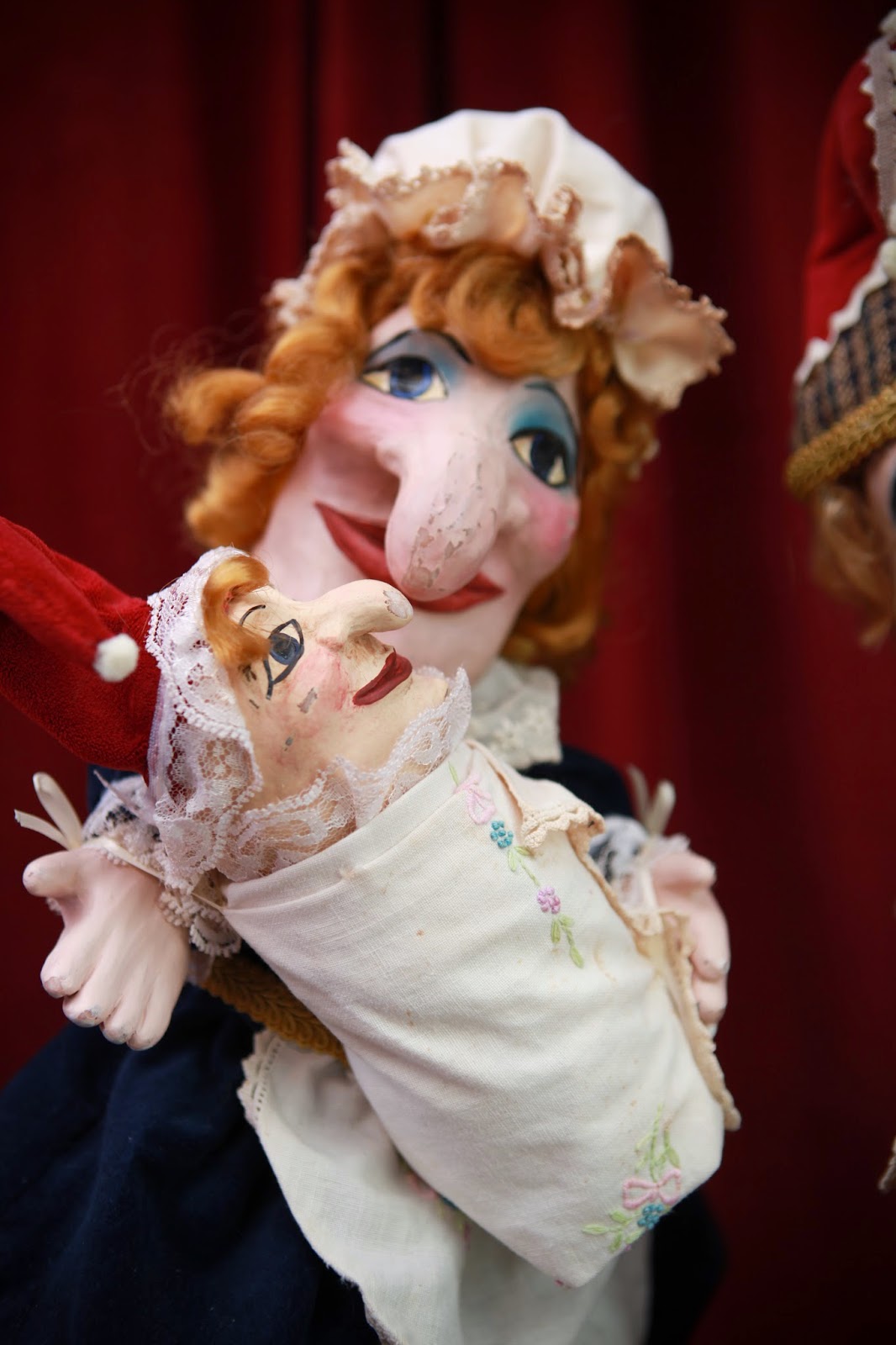 Netherworld Oddities Antique reproduction Punch and Judy puppet dolls