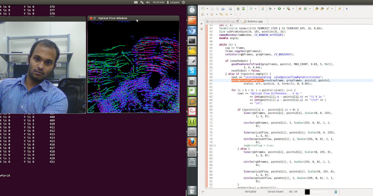 iVizon Optical Flow using OpenCV Library on Ubuntu 12.04