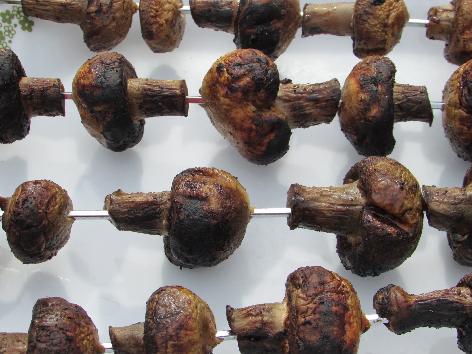 Cooking With Carlee Garlic Grilled Mushroom Skewers