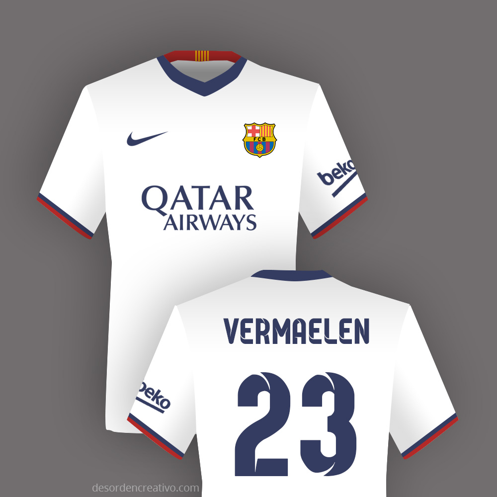 barça camiseta blanca