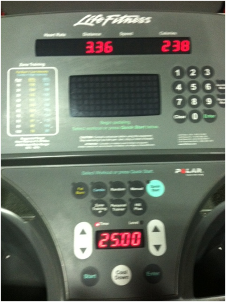 So I started last night with doubling my elliptical warm up time,