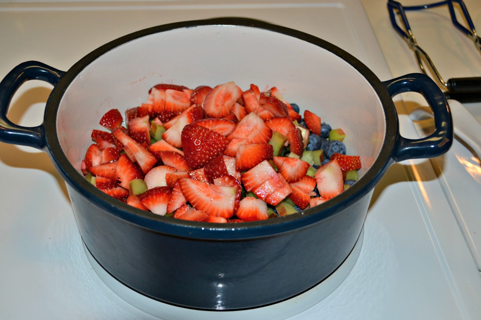 Mixed Berry Rhubarb Jam SundaySupper HezziD's Books and Cooks