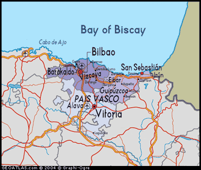 Basques Carte de la ville
