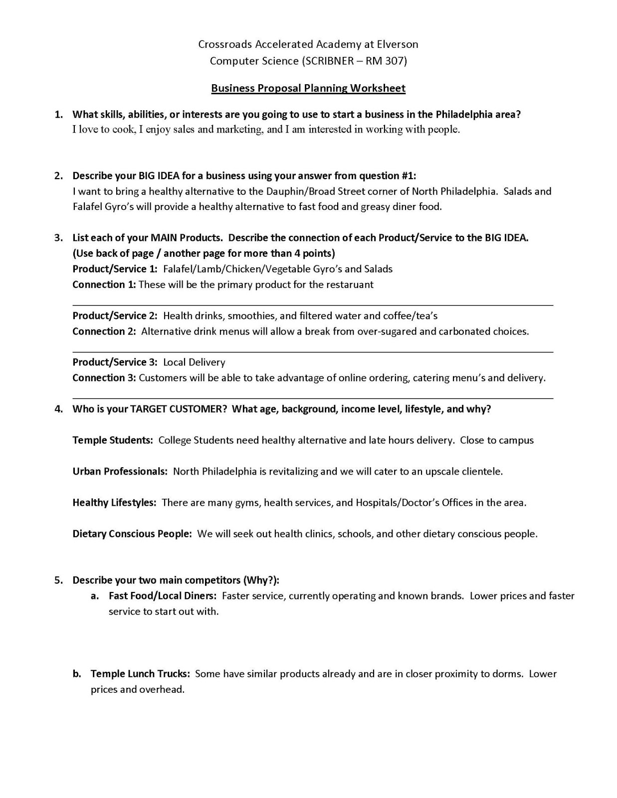 proposal presentation example