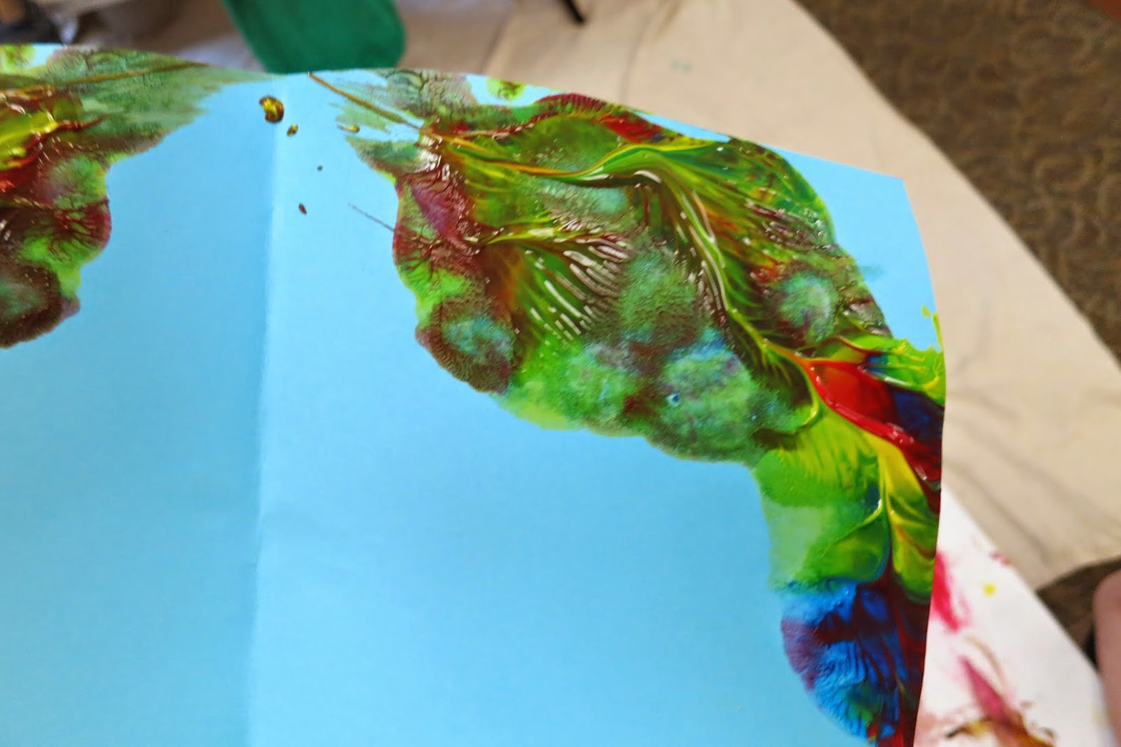 Toddler Art Class Cling Wrap Painting library makers