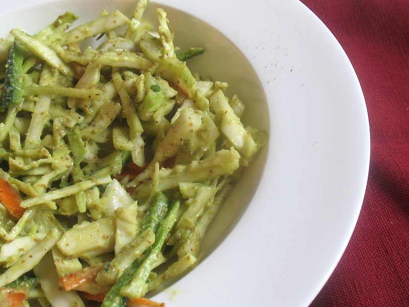 Creamy Vegan Coleslaw Dressed with Avocado Lisa's Kitchen