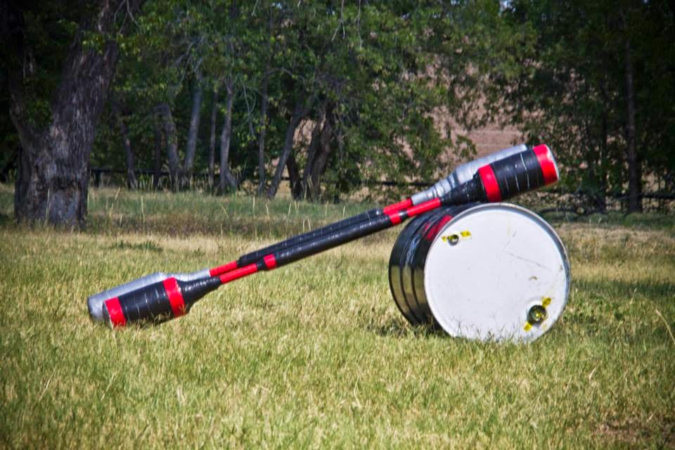 barrel jousting making pugil sticks