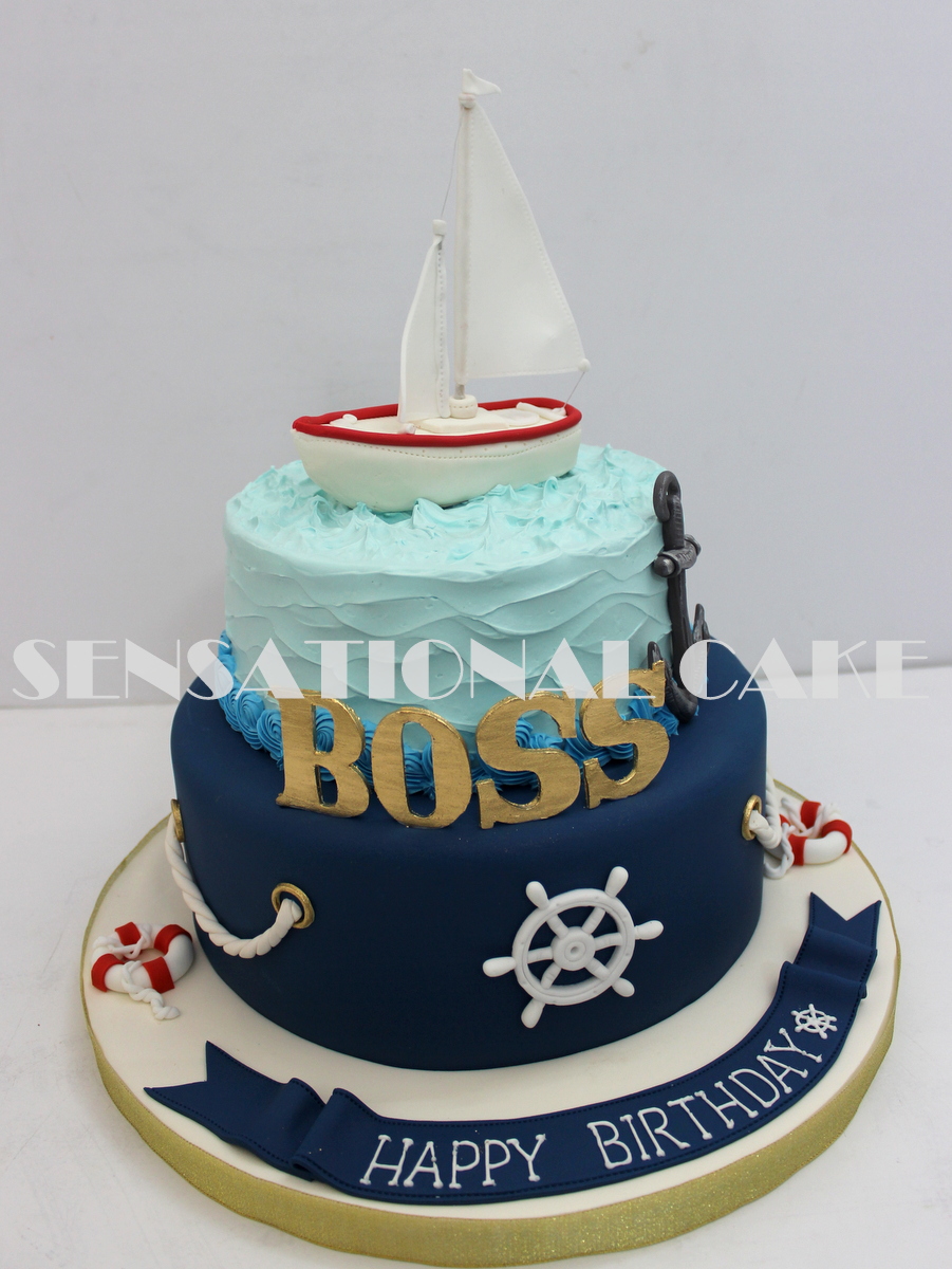 The Sensational Cakes NAUTICAL THEME CAKE FOR BOSS CAKE SINGAPORE