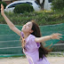 Pretty Hyomin Enjoys Playing with the Basketball