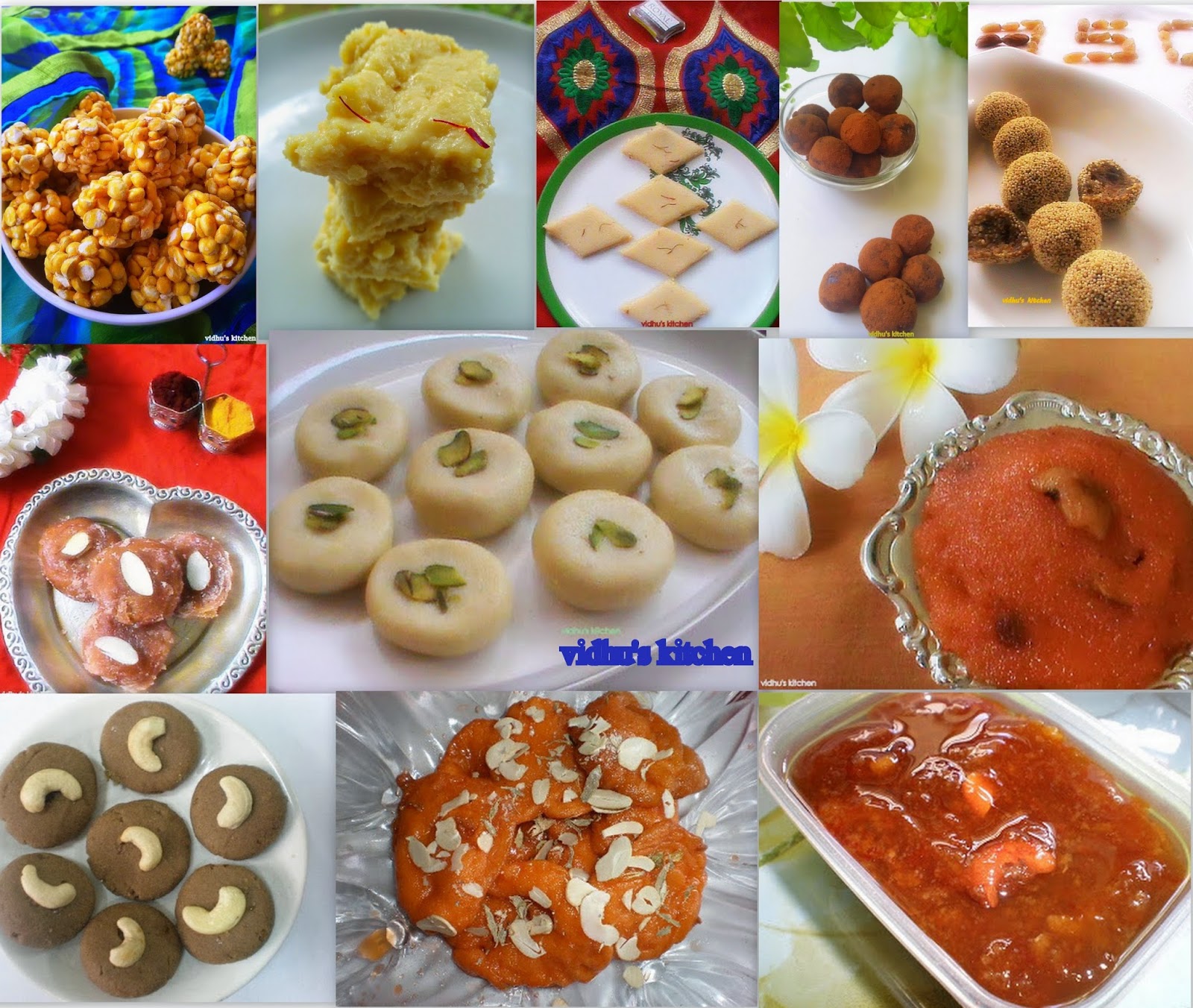 Vidhu's kitchen Collection of Diwali / Deepavali Sweets Recipes from