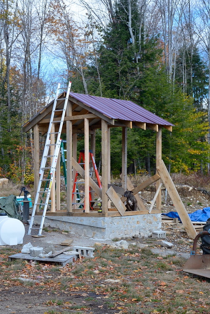 Bleecker Mountain Life Finished the Pump house Roof Panels