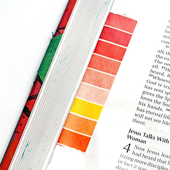 Heather Greenwood Designs | Mixed Media Art Journaling Bible Tutorial: add ephemera that flips out!
