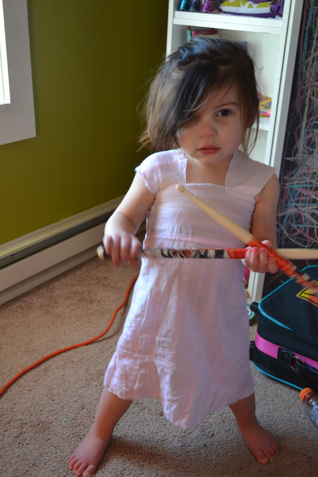 One Crafty Mama Making a Toddler Dress out a Shirt