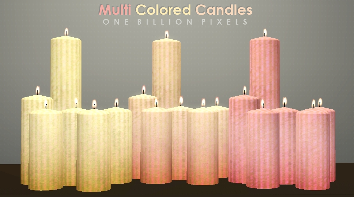 Multi Colored & Pillar Candles One Billion Pixels