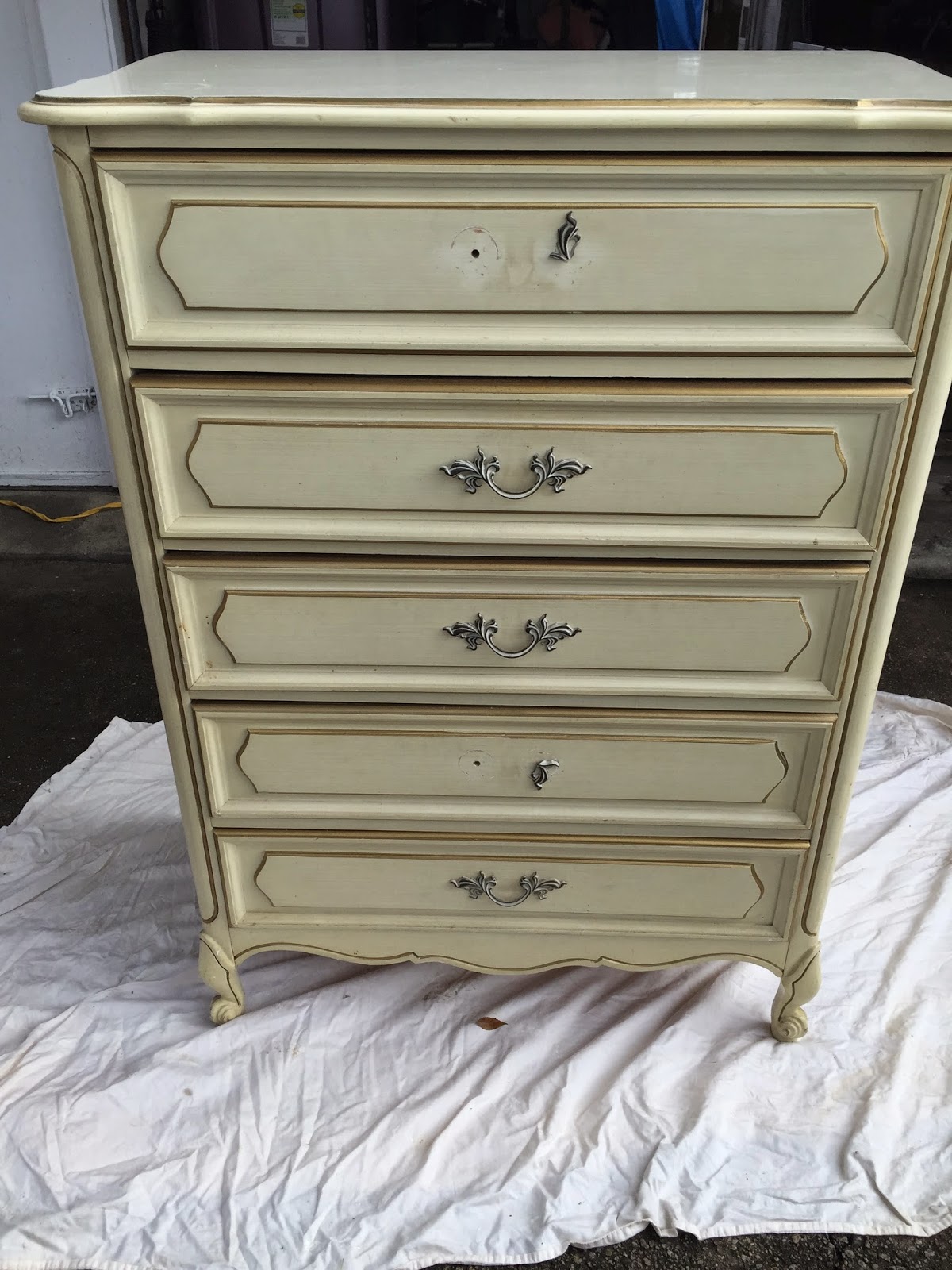 D.D.'s Cottage and Design Grey French Provincial Dresser