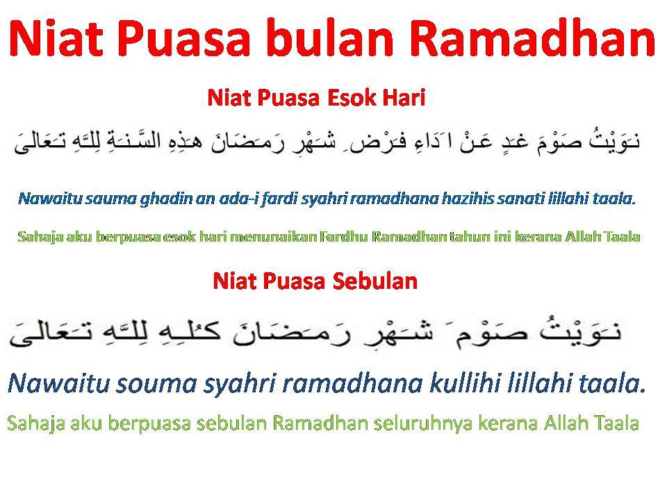 Doa mandi niat puasa ramadhan