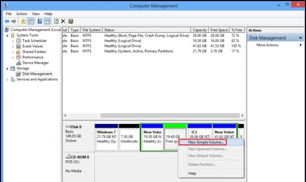 Cara Membuat Partisi Hard Disk di Windows 8