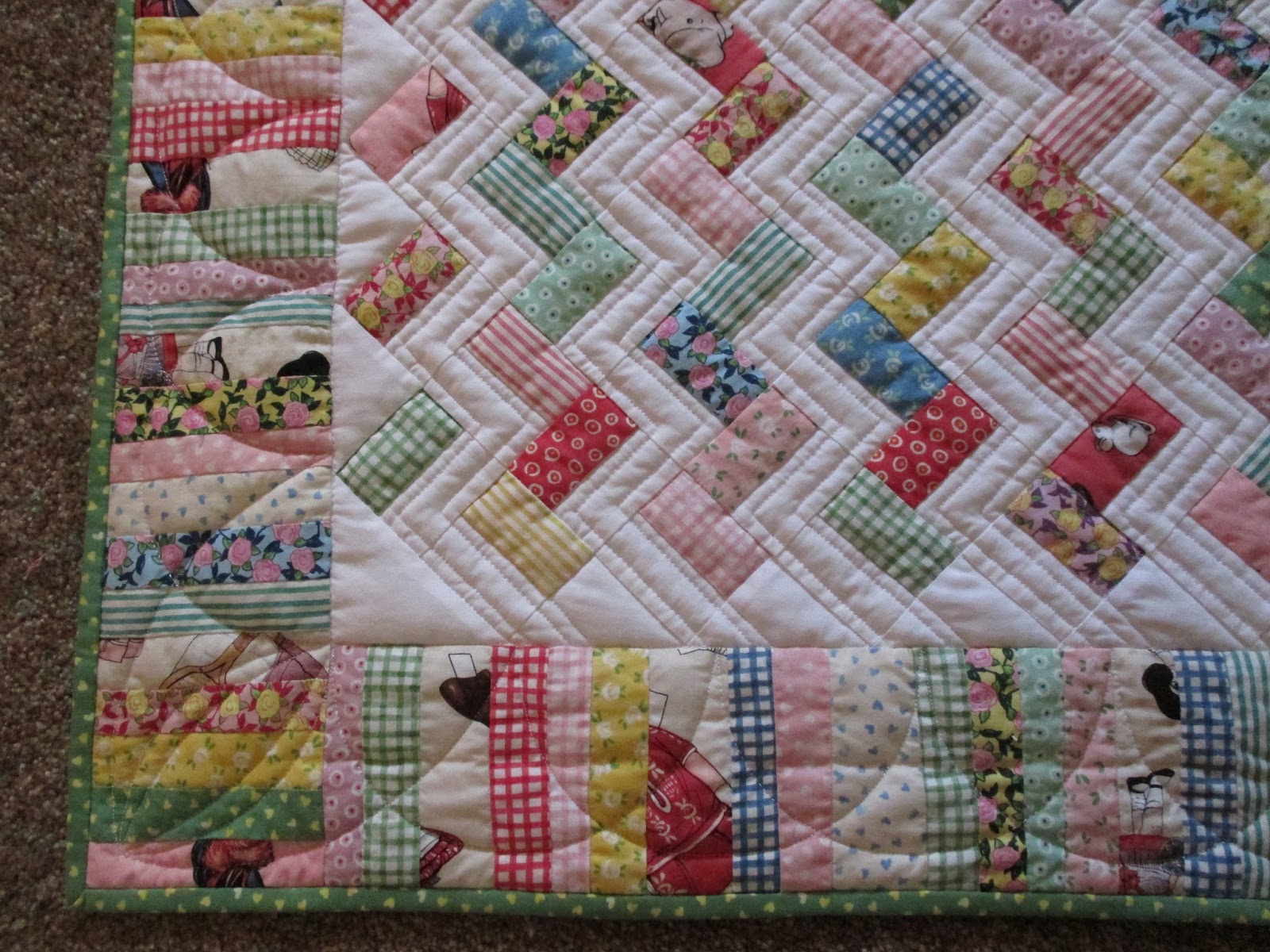 Colleen's Quilting Journey Zig Zag Baby Quilt