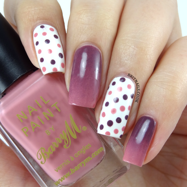 Gradients 'n Polka Dots Brit Nails