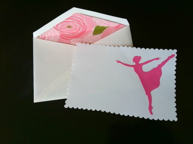 Ballerina birthday party thank you note Ballet birthday party thank you note