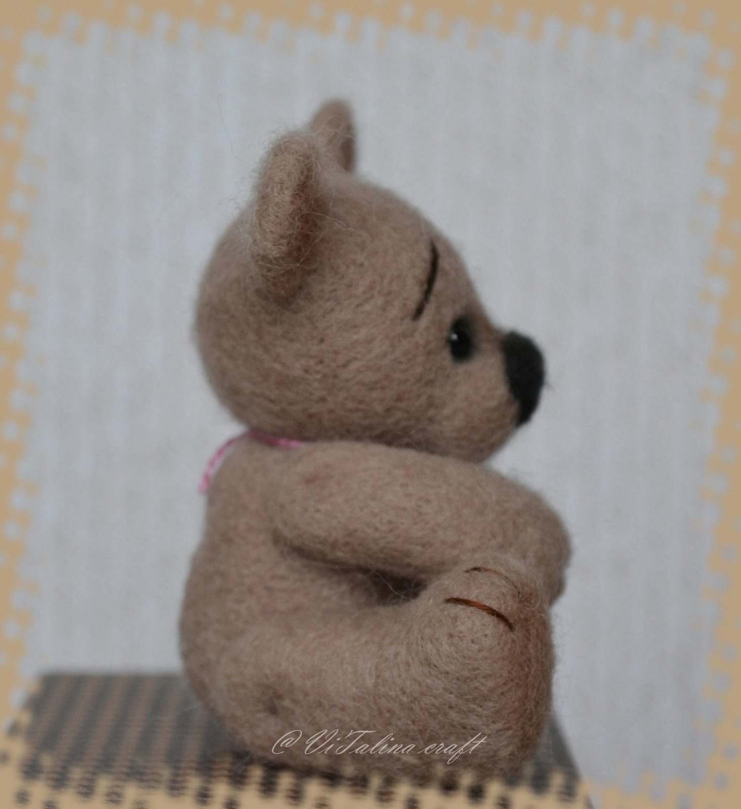 Chancy OOAK Needle Felted Teddy Bear ViTalina Craft
