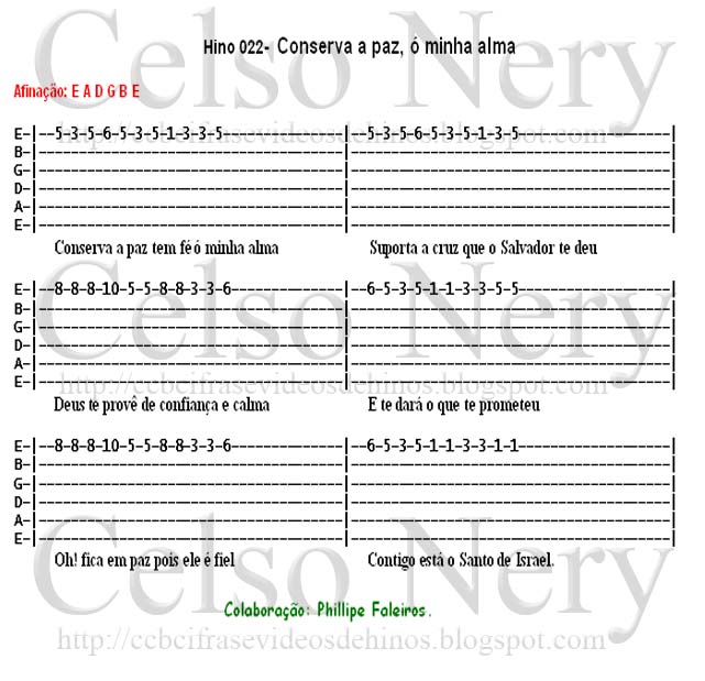 ___Cifras CCB___ Tablaturas